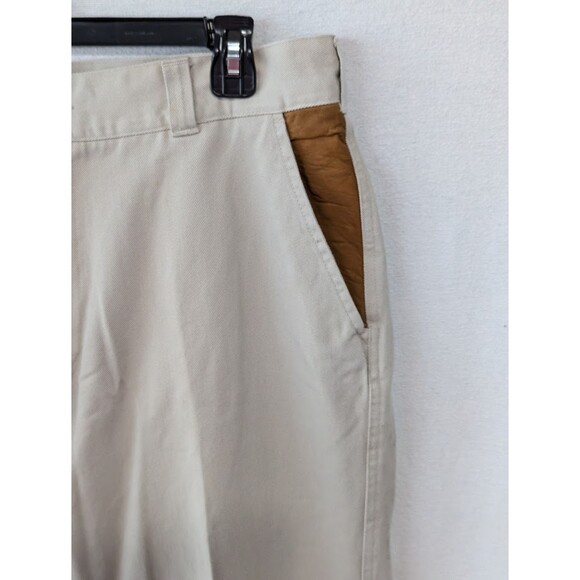 Orvis Sporting Traditions Jeans Tan and Leather Trim Men's Size 36x32 - Picture 5 of 10